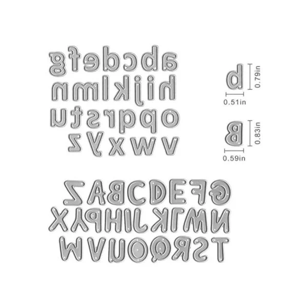 Troqueles de metal con 26 letras para cortar en relieve_2