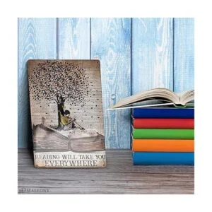 MALLONY Letrero de metal para leer con texto en inglés_6