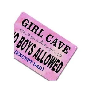 Kawaii Letrero de metal para niñas decoración de_7