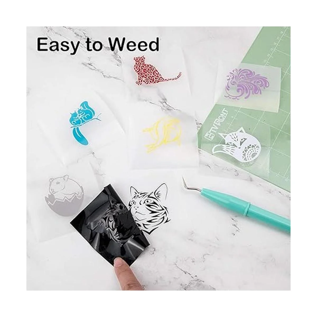 HTVRONT Vinilo negro permanente para Cricut Rollo de_3