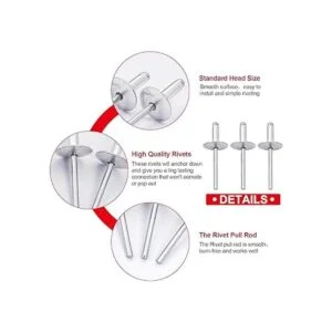 PAGOW 60 remaches ciegos de aluminio con reborde de 316 x_3