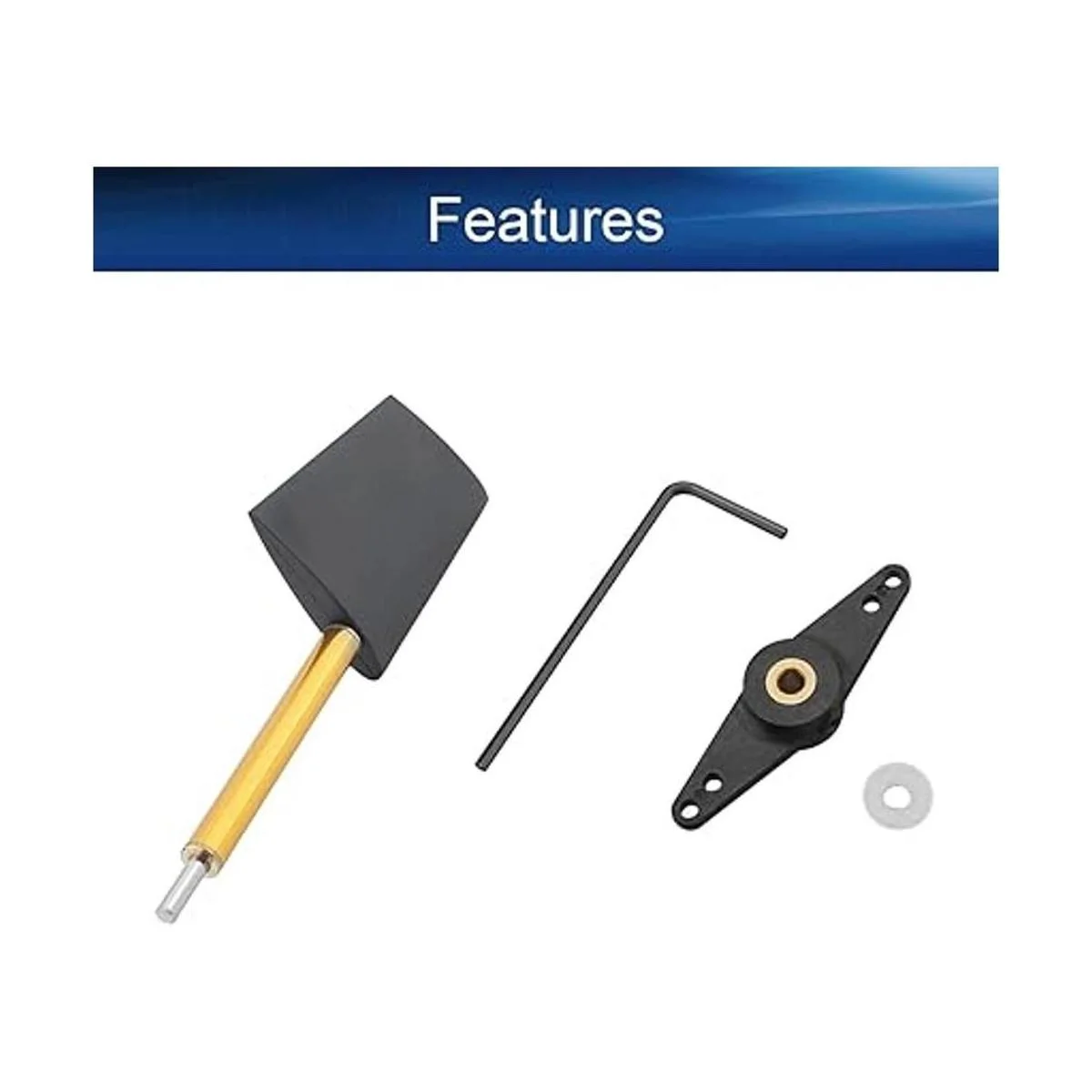 Heyiarbeit Timón de barco a control remoto con brazo servo_3