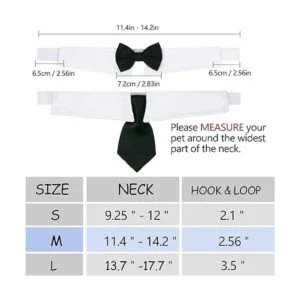 Casidoxi Dog Cat Tuxedo Collar Cat Wedding Bowtie Puppy_2