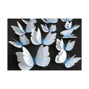 Somotersea 24 calcomanías de pared de mariposa 3D_3