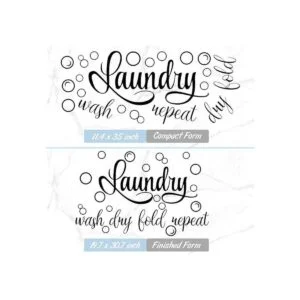 Calcomanía de pared de vinilo para sala de lavandería con_3