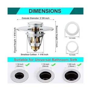 Tapón universal para fregadero de baño filtro de drenaje_2