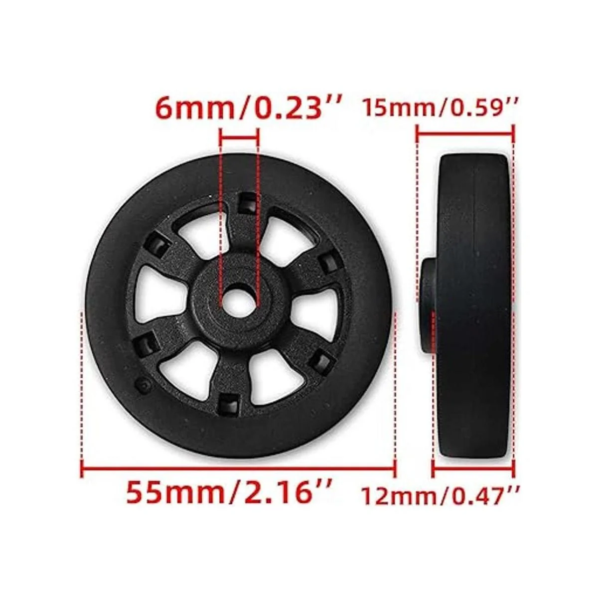 Miayaya Ruedas de repuesto de 360 hilanderos de 2.165 x_3