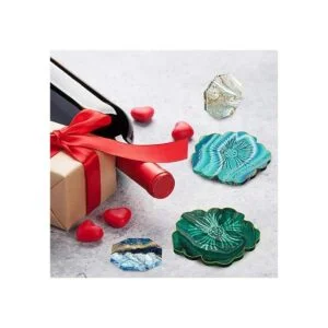 El juego de 8 moldes de resina de silicona de posavasos_5