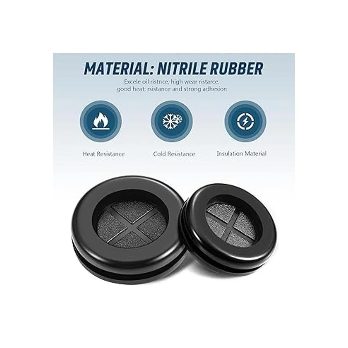 Kit de ojales de goma redondo 7 tamaños kit de juntas de_3