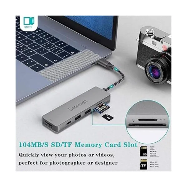 Adaptador USB C 6 en 1 tipo C Dongle USB C multipuerto_3