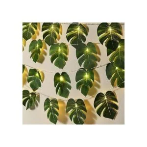 20 luces LED de Monstera hojas de palma de ratán_2