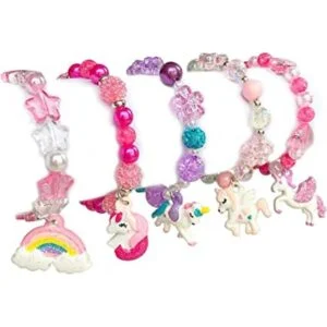 EleMirsa 5 pulseras de unicornio para niñas y niños con_1