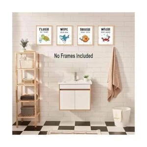 Funny Sea Critters Reglas de decoración de baño diseño de_2