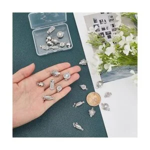 PH PandaHall Juego de 24 cierres de caja de filigrana de 6_5