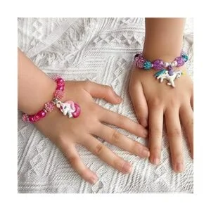EleMirsa 5 pulseras de unicornio para niñas y niños con_4