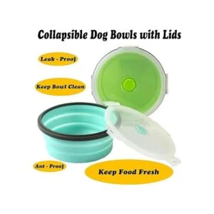 Joyinjojo Juego de 2 cuencos plegables para perros de_5