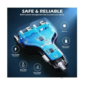 SUNDAREE Cargador de coche USB C de 4 puertos de 40 W de_4