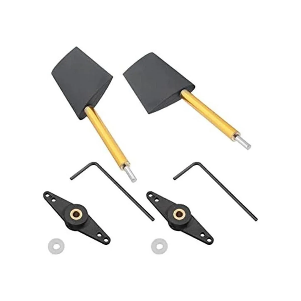 Heyiarbeit Timón de barco a control remoto con brazo servo_1