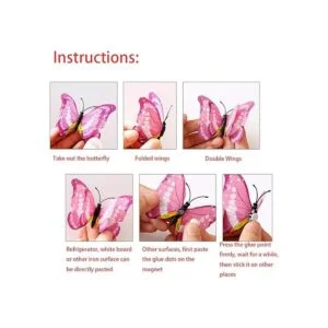 Somotersea 24 calcomanías de pared de mariposa 3D_6
