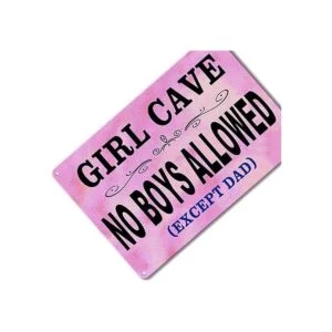 Kawaii Letrero de metal para niñas decoración de_5