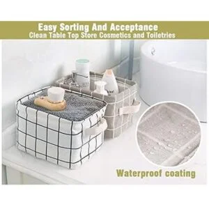 AARainbow 3 paquetes de cestas de almacenamiento de lona_4