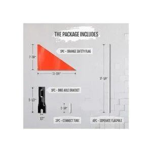 Anley Bandera de seguridad para bicicleta de 6 pies con_3