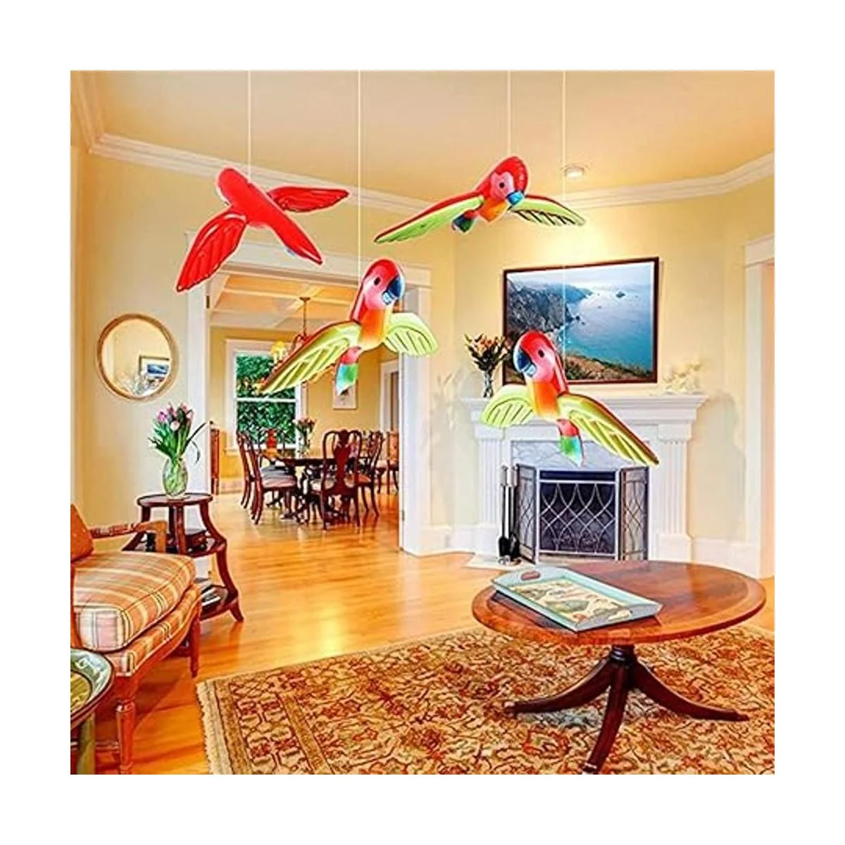 4 piezas inflables loro volador colorido inflable pájaros_4
