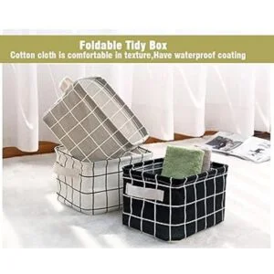 AARainbow 3 paquetes de cestas de almacenamiento de lona_6