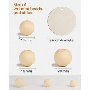 Guirnalda de cuentas de madera con borlas guirnalda de_3