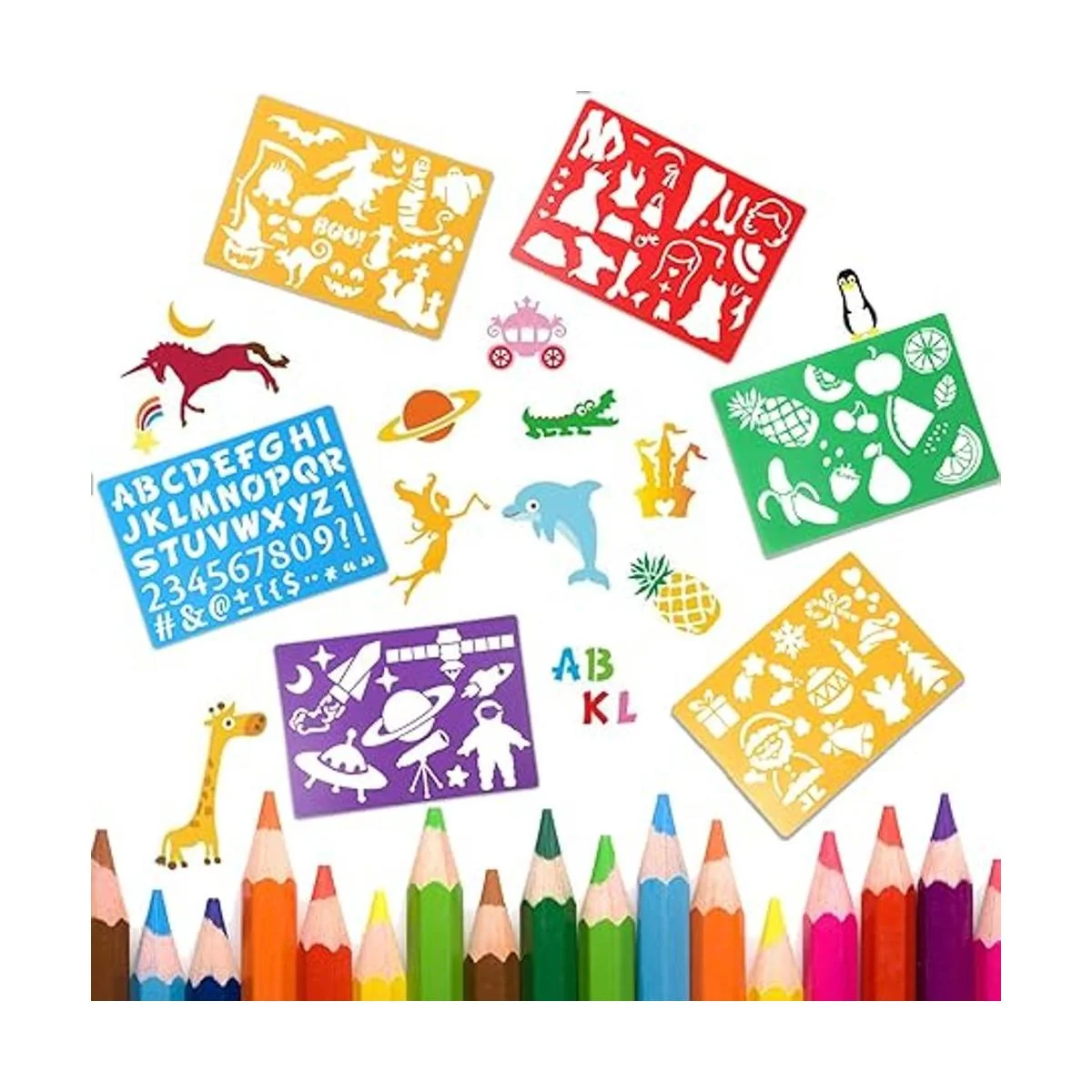 HADDIY Juego de plantillas de dibujo para niños 20_3