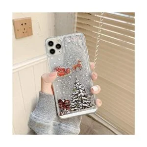 Topwin Funda de Navidad para iPhone 12 Pro Max diseño de_4