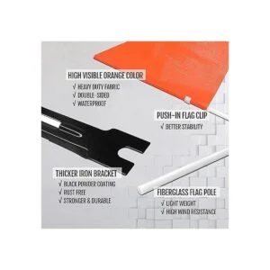 Anley Bandera de seguridad para bicicleta de 6 pies con_5