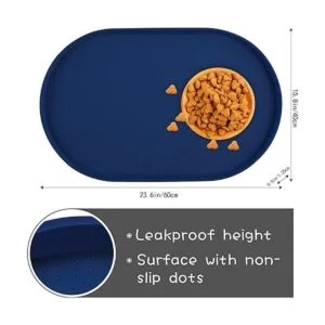 Yacee Tapete de silicona para perros impermeable fácil de_2