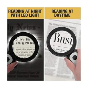 JMH Lupa con luz lupa grande de mano de 30 x 18 LED luz_4