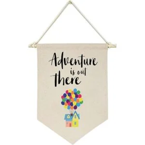 Adventure is Out There Bandera de lona para colgar en la_1
