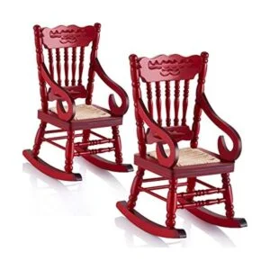 Sumind 2 sillas de madera para casa de muñecas 112 de_1