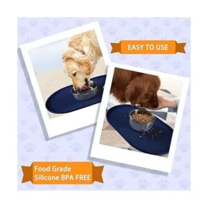 Yacee Tapete de silicona para perros impermeable fácil de_7