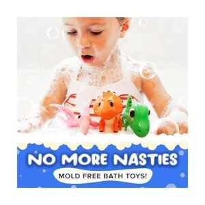 Juguetes de baño de dinosaurio sin moho sin agujeros_2