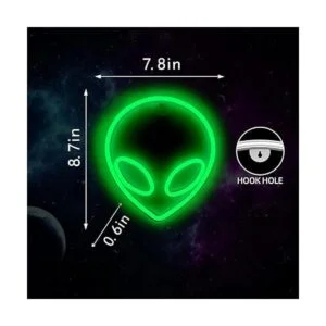 NICETHUMB Letrero de neón alienígena para decoración de_3