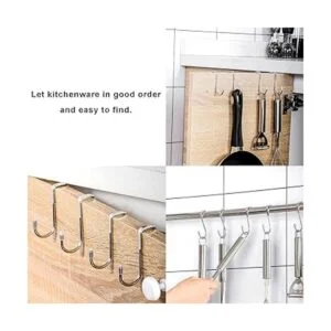 Envibe Ganchos para puerta de ducha ganchos de gabinete_6