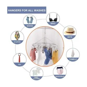 CenYouful Tendedero colgante redondo de acero inoxidable_3