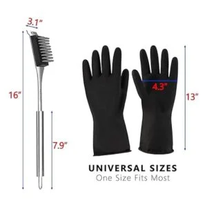 SEETEN Cepillo de parrilla y raspador con 1 guante de_3