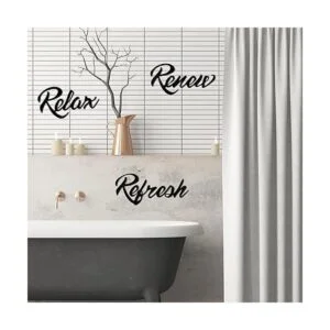 Hotop 3 letreros de pared de metal para baño decoración_6