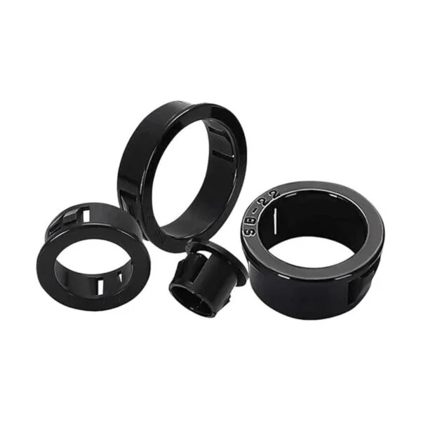 Protector de ojal de cable de 2 pulgadas de nailon negro_4