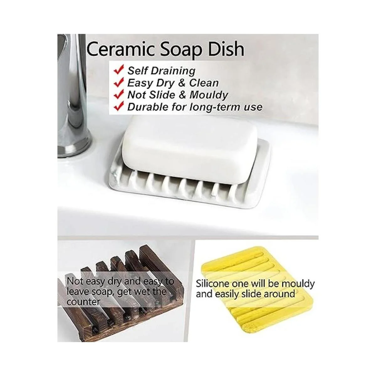 Jabonera de cerámica para fregadero jabonera autodrenante_6
