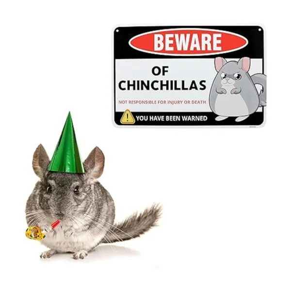 Venicor Chinchillas Decoración de letrero 8 x 12_4
