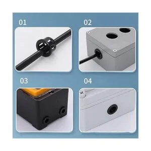 Protector de ojal de cable de 2 pulgadas de nailon negro_5