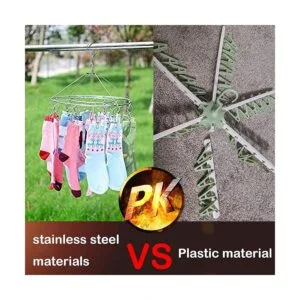 CenYouful Tendedero colgante redondo de acero inoxidable_7