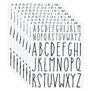 8 hojas de calcomanías de letras mayúsculas letras del_1
