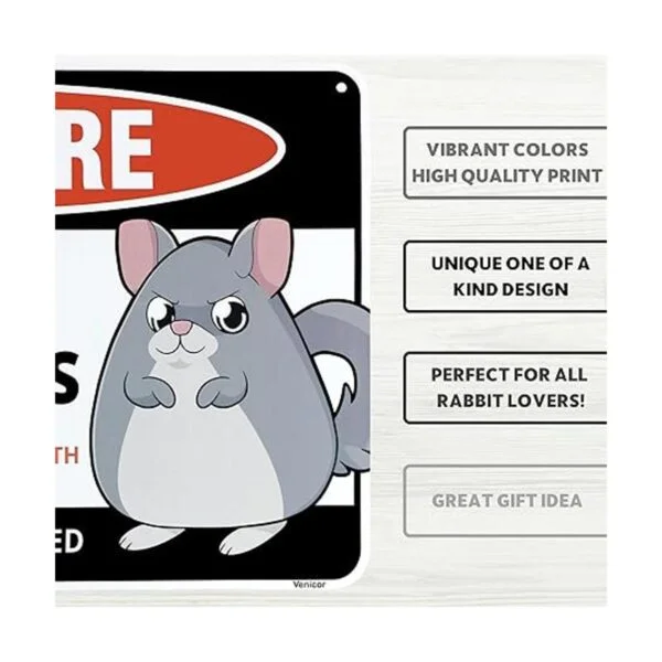 Venicor Chinchillas Decoración de letrero 8 x 12_3